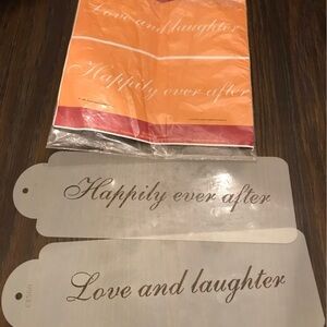 Designer Stencils Love and laughter, Happily ever after for Cakes